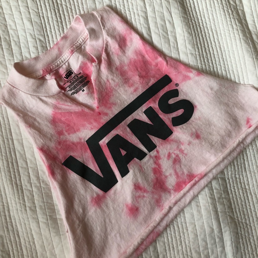 Pink tie dye Vans muscle tshirt/tank - Picture 1 of 4